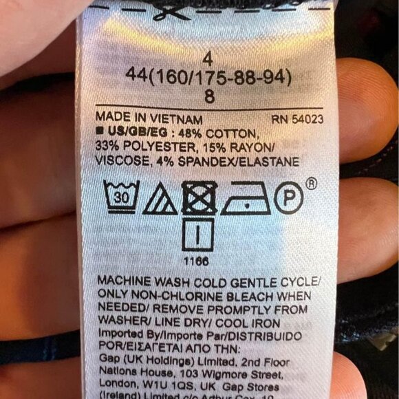 Women’s Gap‎ NWT Plaid Slim High Rise Stretch Pants-Size 4 - Picture 3 of 9